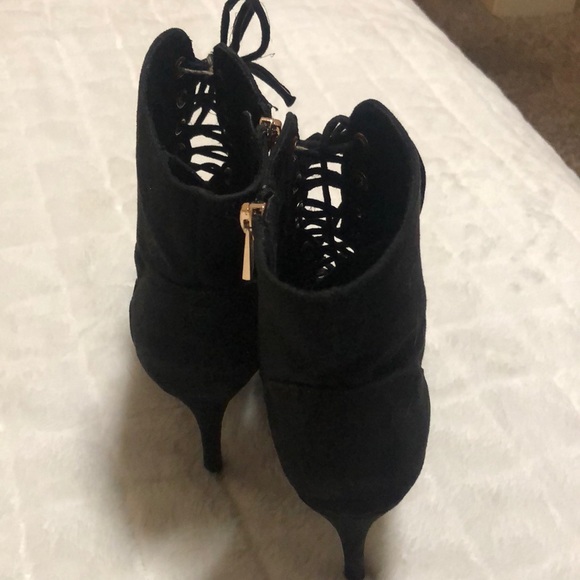 ANNE MICHELLE- sexy lace up peep toe boots - Picture 4 of 12